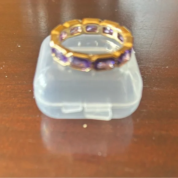 Amethyst and Gold Band - Picture 4 of 5